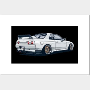 Nissan GT-R R-32 Godzilla Posters and Art